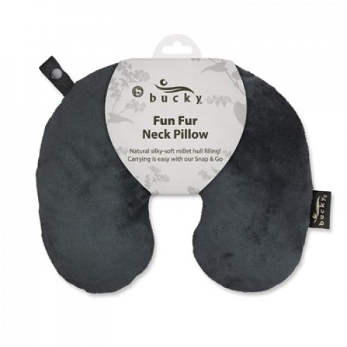 Fun Fur Neck Pillow by Bucky (Charcoal)